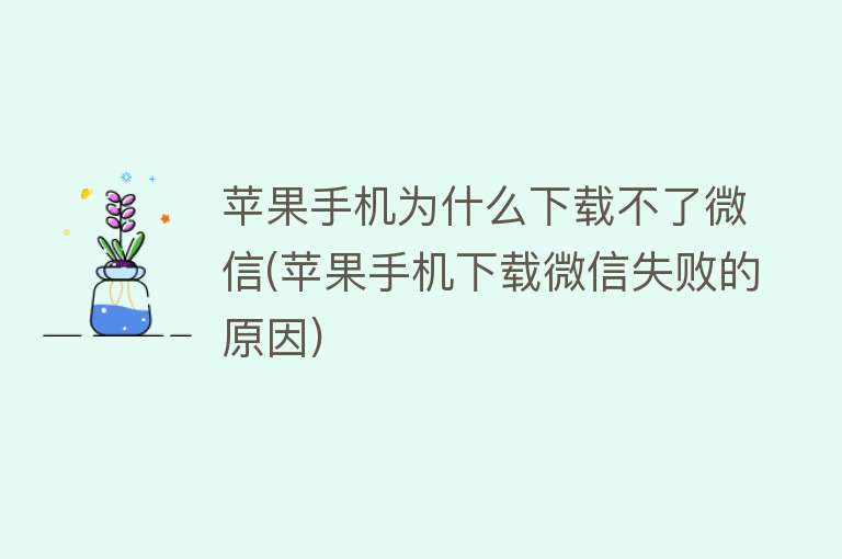 為什么微信無法下載