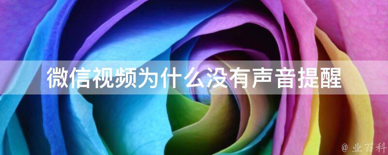 視頻為什么沒有聲音