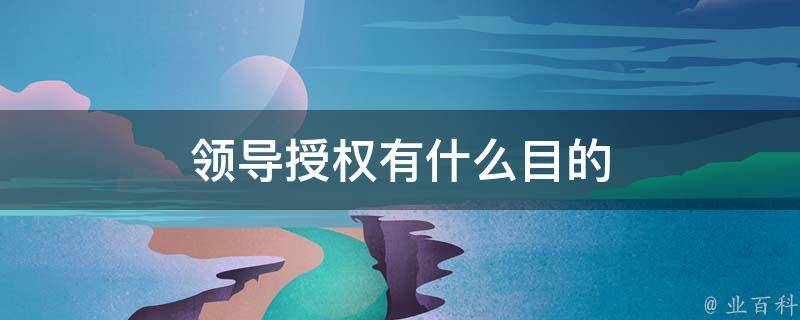 為什么要授權(quán)